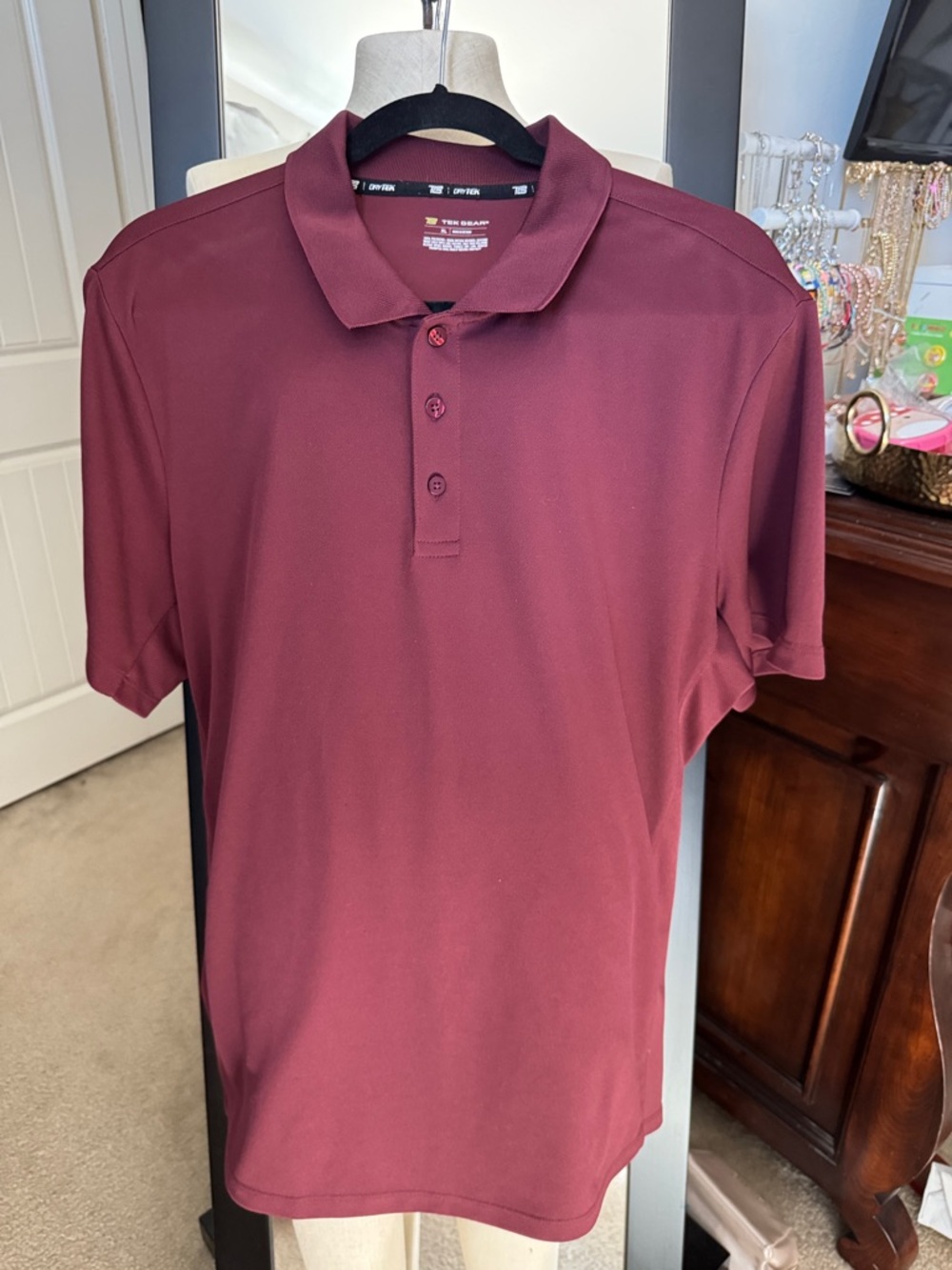 tek gear Men's Maroon Polo Shirt